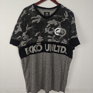 Ecko Unltd Black Colorblock Short Sleeve T-Shirt - Men's 2XL